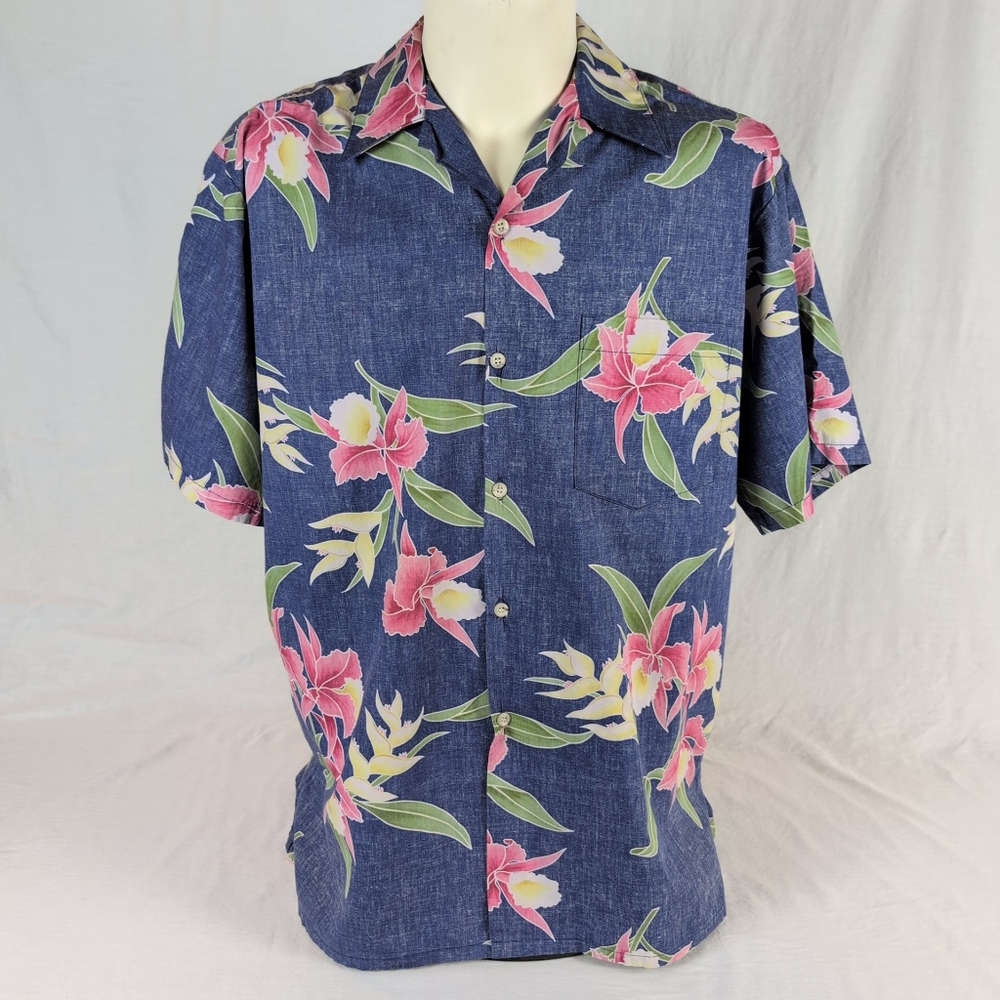 Barefoot Paradise Vintage Tropical Hawaiian Shirt (XL-Tall)